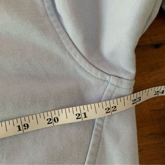 Scotch & Soda Born in Amsterdam Organic Cotton Hoodie Sweatshirt Baby Blue Sz L - Picture 3 of 12